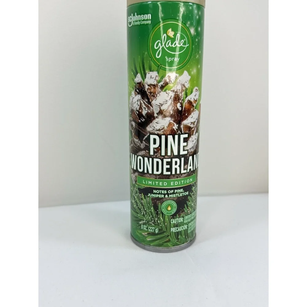 Glade Pine Wonderland Limited Edition Spray 8 Oz‎ 70% Full Holiday Air Freshener